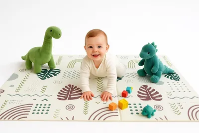 Imagen del producto de Alfombra plegable para gatear para bebés, 180 x 150 cm