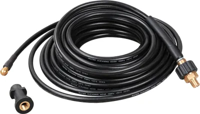 Image de EINFEBEN Tuyau haute pression 15m 180 bar 60°C Tuyau de nettoyage de tuyaux, kit de nettoyage de tuyaux adapté au nettoyeur haute pression Kärcher, y compris adaptateur, pour outils de jardinage