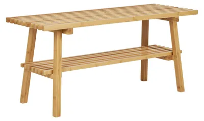 Zdjęcie produktu dla ŁAWKA BAMBUSOWA Ember w stylu boho NATURALNA lekka