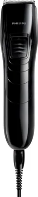 A black Philips hair clipper is shown against a white background.