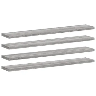 Produktbild von vidaXL Wandregale 4 Stk. Grau Sonoma 60x10x1,5 cm Holzwerkstoff