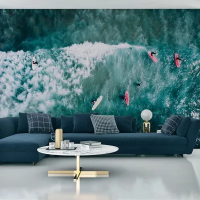 Produktbild von Muralo XXL Vlies FOTOTAPETE OZEAN Aussicht von oben Landschaft 3D Effekt (B) 208 cm x (H) 146 cm Tapete Wandtapete WOHNZIMMER SCHLAFZIMMER 4582