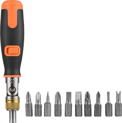 Obrázok produktu pre Sada skrutkovačov s reverzibilnou hlavou, 10 v 1, vrátane nastaviteľného kľúča, s priemerom 6,23 mm