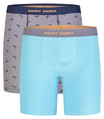 Produktbild von Happy Shorts Herren Boxer Jersey Long 2-Pack sortiert 3 - Größe L