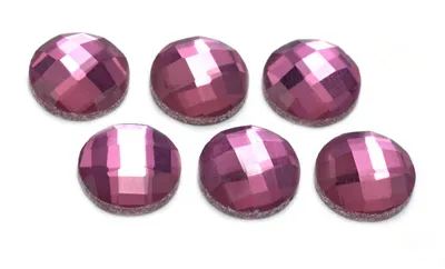 Produktbild von Vintageparts Glasschliffcabochons flieder 12mm, 6 Stück