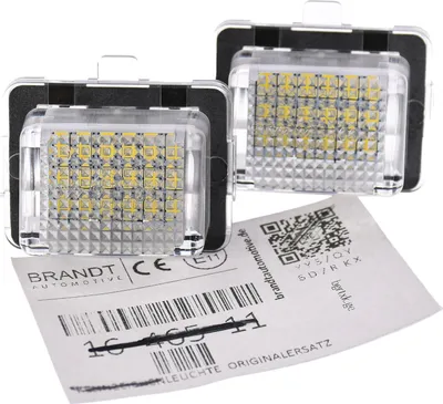 Produktbild von BRANDT Kennzeichenleuchten LED kompatibel mit Mercedes Benz S-Klasse W221 C-Klasse W204 S204 E-Klasse W212 W207 C207 S212 A207 C216 W216 CL-KLASSE Kennzeichenbeleuchtung