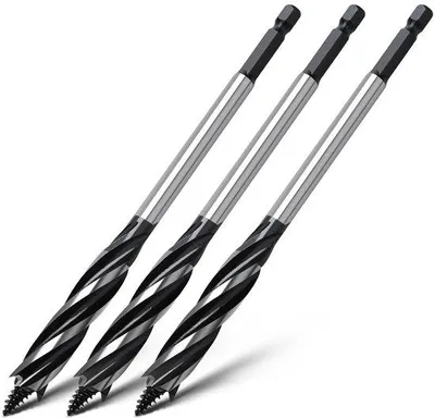 Produktbild von 3-Deliger Holbohrset 12mm Sechskant Bohrer für Hart- und Weichholz, Kunststoff und Gipsplatten