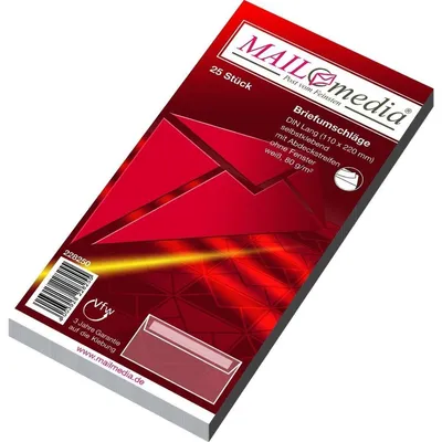 Produktbild von 25 Briefumschläge Din lang Kuvert weiß haftklebend