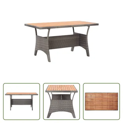 Zdjęcie produktu dla Stół ogrodowy Living Store szary 120x70x66 cm lite drewno akacjowe