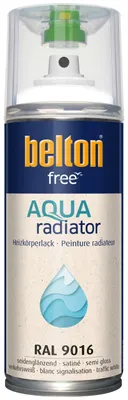 Produktbild von belton free Lackspray AQUAradiator Heizkörperlack 400 ml verkehrsweiß seidenglänzend