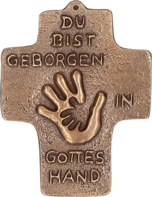 Bronzenes Kommunionkreuz 10x8 cm – handgefertigt