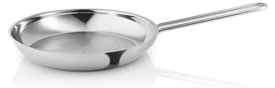 Bratpfanne 28 cm, Wabenmuster, Edelstahl, poliert