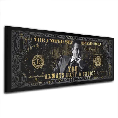 Produktbild von Pop Art Motivation Dollar Zitat Leinwandbild Wandbild Kunst XL Deko: 175x70x4cm