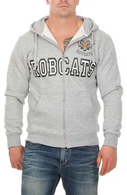 Produktbild von Herren Kapuzenpullover mit Kapuze; Graumeliert S