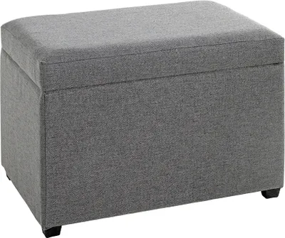 Produktbild von Sitztruhe >52126< in anthrazit, MDF, Textilgewebe - 58x42x39cm (BxHxT)
