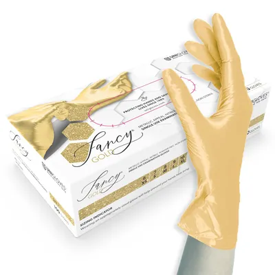 Produktbild von Unigloves FANCY Gold Nitril-Einweghandschuhe, puderfrei und latexfrei
