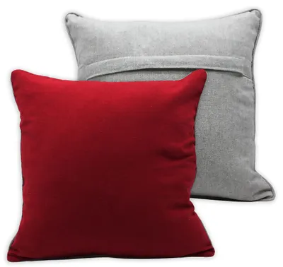 Immagine prodotto di HOME ELEMENTS Federa con bordo, cotone riciclato, rosso + beige
