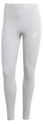 Produktbild von adidas Damen Essentials 3-Stripes Baumwolle Leggings Tights, Light Grey Heather/Whi