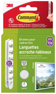 Immagine prodotto di 4er-Pack Command 3M weiße Klebestreifen