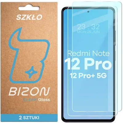 Produktbild von Gehärtetes Glas für Xiaomi Redmi Note 12 Pro 5G / Note 12 Pro Plus 5G, Bizon Glass Clear Duo, 2 Stück