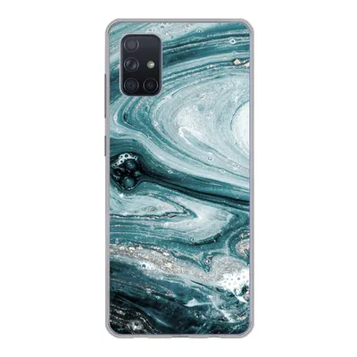 Produktbild von MuchoWow® Handyhülle Schutzhülle Hülle für Samsung Galaxy A71 Marmor - Mineralien - Naturstein Silikon Softcase Handy Hülle - Kartenbesitzer