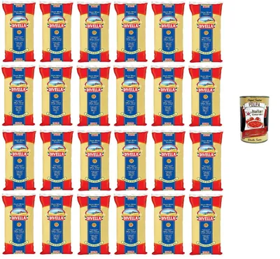 Produktbild von Divella Semola di Grano Duro Rimacinata Remilled Hartweizengrieß 24 x 500 g+ Italian Gourmet polpa 400g