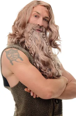 Produktbild von WIG ME UP Perücke Bart Wikinger Barbar Braun Mix 90760-A-B-ZA33B-ZA63-ZA130