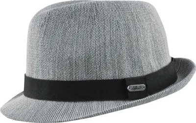 Chillouts knautschbarer verstellbarer Trilby Stoffhut in Strick-Optik in grau