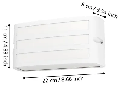Image de Applique d'extérieur Eglo 900809 CAMARDA IP54 E27 40 W blanc