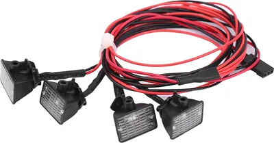 Obrázek produktu pro LED střešní světla pro RC pásová vozidla, vhodná pro Axial SCX10 a Traxxas TRX 4 (červená/bílá)