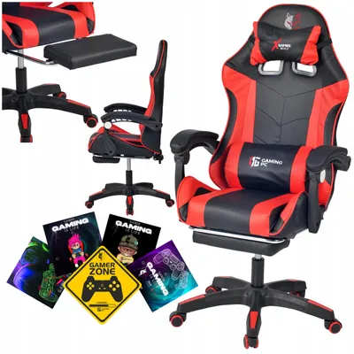 Immagine prodotto di Poltrona da gaming rosso e nero con cuscino HR-RED
