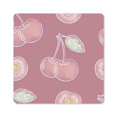 Obrázok produktu pre Podložka pod myš - Dizajn - Cherry - vzor - 30x30cm - Rohožka pod myš