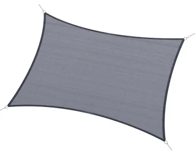 Produktbild von Sonnensegel rechteckig - Schattentuch Terrassenüberdachung - 4 x 6 m - HDPE Gewebe - UV-Schutz - Hellgrau