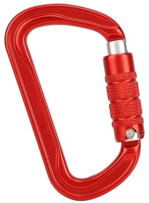 Immagine prodotto di Arrampicata all'aperto, tipo D, moschettone a tre parti, gancio di sicurezza, chiusura a gancio, accessori (rosso)