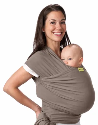 Produktbild von Babytragetuch Wickeltuch Tragetuch - Grau - Baumwolle und Elasthan - Maschinenwaschbar - Für Babys bis 15 kg
