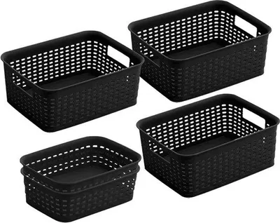 Obrázek produktu pro 5 kusů plastových boxů s uchy, organizér do kuchyně a domácnosti