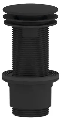 Produktbild von Nicht verschließbare Waschbecken-Ablaufgarnitur 5/4" 5/4", großer Stopfen, 10-80mm, ABS/schwarz