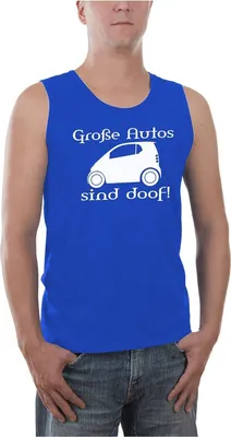 Produktbild von Touchlines Herren Tank Top , Große Autos.. Blau, XL