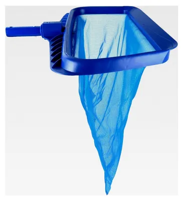 Produktbild von Poolkescher 52×33 cm mit feinem Netz und PVC-Rahmen, universeller Anschluss für Teleskopstangen zur Poolbodenreinigung