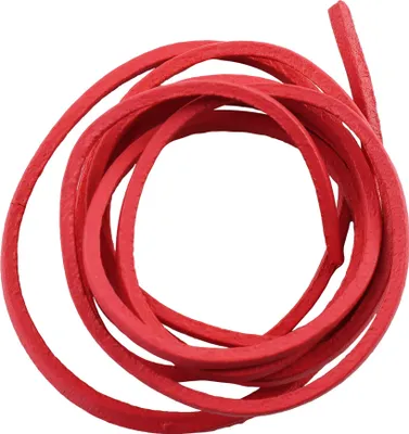 Produktbild von Lederarmband - Lederschnur - Lederband - eckig - rot-himbeerrot
