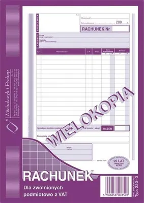 Productafbeelding van Rekening Voor Belastingsvrijeling, Type A5, Versie 223-3