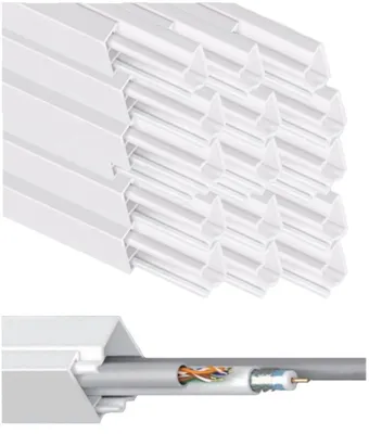 Obrázok produktu pre Biely káblový žľab 30 x 32 mm MKE AKS 111305 2m = 1 ks.
