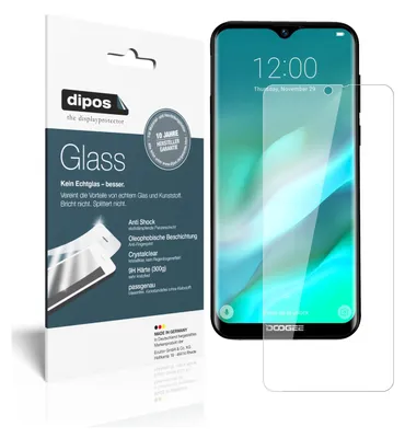 Produktbild von 2x Schutzfolie für Doogee X90L - Anti-Shock 9H Folie dipos Glass Kunststoffglas