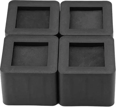 Produktbild von Schreibtischhochsteller 4er Set - schwarze Beistellhochsteller - Anti-Slip Hochsteller für Tisch - Schreibtisch Bett Bank