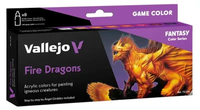 Produktbild von Vallejo 72.196 - Farb-Set Fire Dragons, 8x18 ml - Neu