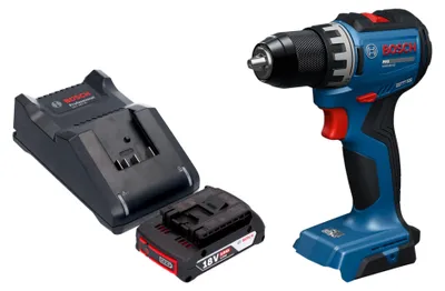 Zdjęcie produktu dla Bosch GSR 18V-52 Professional Akumulatorowa wiertarko-wkrętarka 18 V 70 Nm bezszczotkowa + 1x akumulator 2,0 Ah + ładowarka