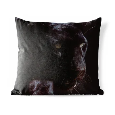Obrázek produktu pro MuchoWow® Vnější polštář - Panther - Zvíře - černý -40x40 cm- Odolnost proti povětrnostním vlivům - polštář do obývacího pokoje
