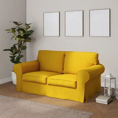 Produktbild von Dekoria Bezug für Ektorp 2-Sitzer Sofa nicht ausklappbar, senffarbe, Sofabezug für  Ektorp 2-Sitzer nicht ausklappbar