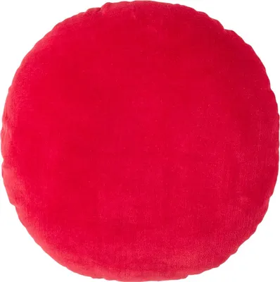 Produktbild von HOMESCAPES Samt Kissen, 40 cm rund, rot