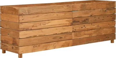 Produktbild von vidaXL Hochbeet 150x40x55 cm Teak Altholz und Stahl